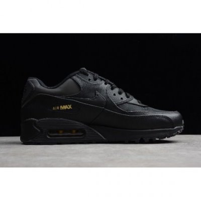 Nike Erkek Air Max 90 Premium Siyah / Altın Koşu Ayakkabısı Türkiye - U7N4LVIO